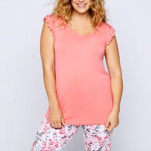 Print Stretch Knit Shorty Pajama Set